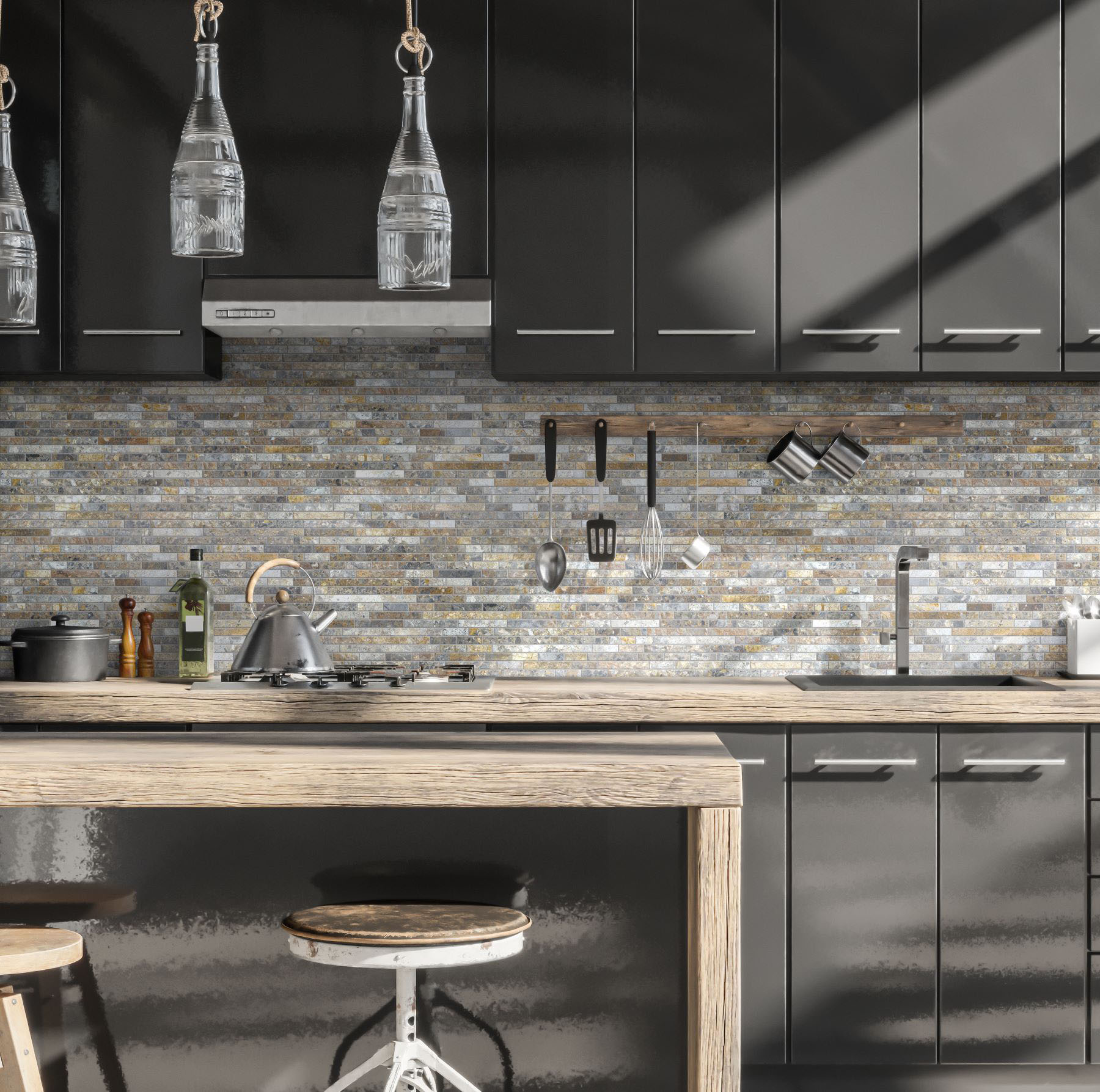 Baguette Royal Vein Mosaic | Diversity Kitchen Bath & Tile