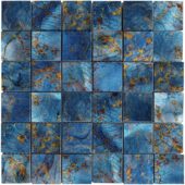 Blue Aluminum 2"x2" Mix Mosaic | Diversity Kitchen Bath & Tile