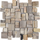 Cubic Fossil Wood Stone Mosaic | Diversity Kitchen Bath & Tile