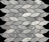 Elongated Hexagon Ice Grey "Leaves" Mosaic | Diversity Kitchen Bath & Tile