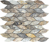 Elongated Hexagon Royal Vein "Leaves" Mosaic | Diversity Kitchen Bath & Tile
