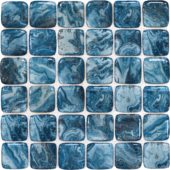 Glass Square Blue Marble Pattern Mix Mosaic | Diversity Kitchen Bath & Tile