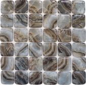 Glass Square Grey Beige Mix Marble Pattern Mix Mosaic | Diversity Kitchen Bath & Tile