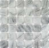 Glass Square Light Grey Marble Pattern Mix Mosaic | Diversity Kitchen Bath & Tile