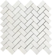 Herringbone Crystal White Marble Polished 1"x2" | Diversity Kitchen Bath & Tile