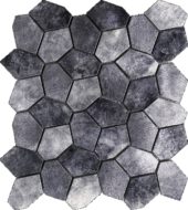 Hexagon Aluminum Mix Grey 11.4"x12.2" | Diversity Kitchen Bath & Tile