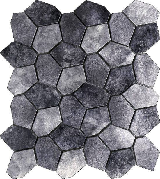 Hexagon Aluminum Mix Grey 11.4"x12.2"