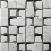 Marble & Glass 2"x2" White Mix Mosaic | Diversity Kitchen Bath & Tile