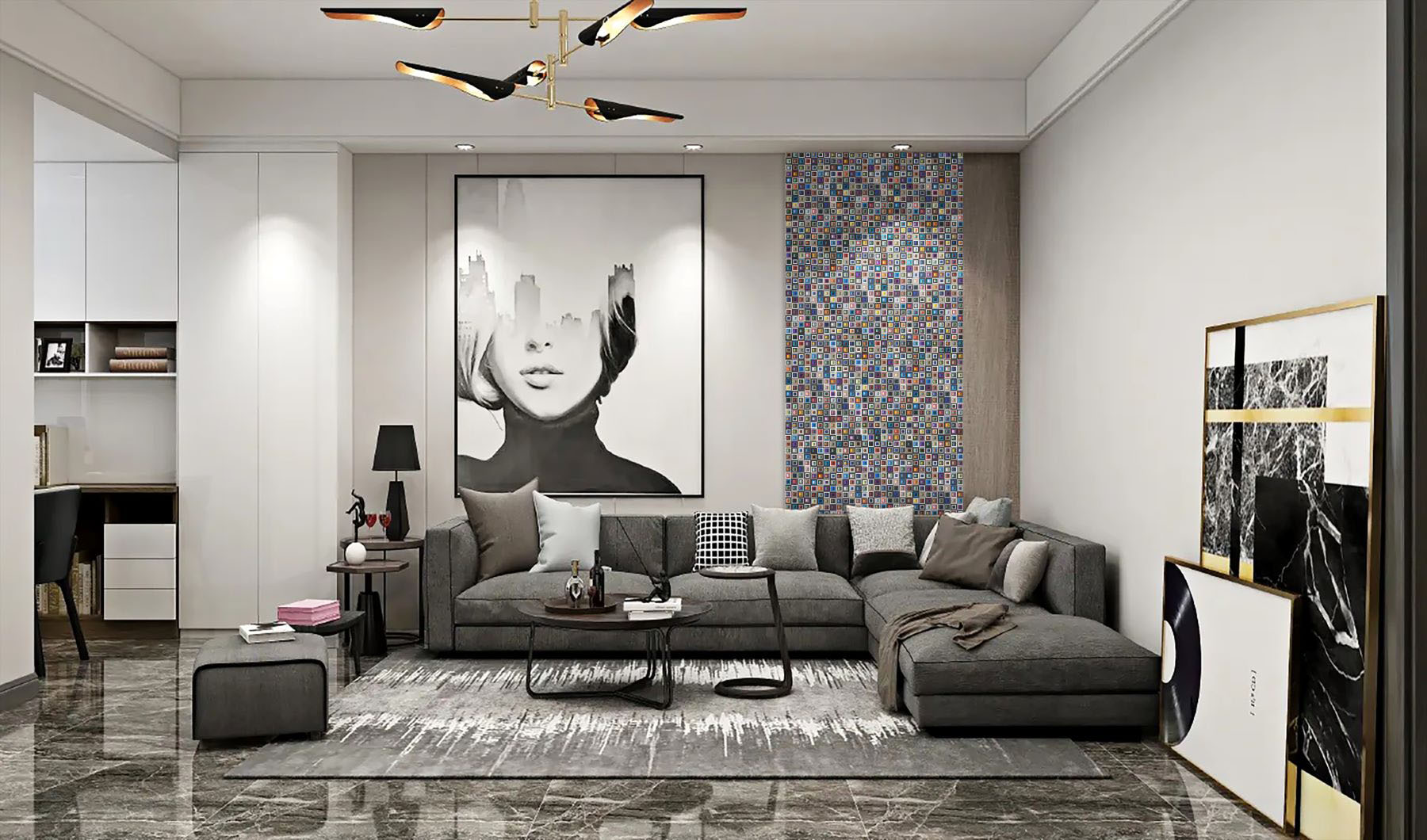 Multicolor Square Mix Glass Resin Mosaic | Diversity Kitchen Bath & Tile