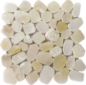 Onyx Light Beige Pebble Mosaic 12"x12" | Diversity Kitchen Bath & Tile