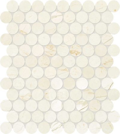 Avorio Crema 1.25 Penny Round Mosaic