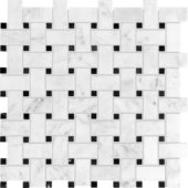 Bianco Venatino Basketweave Honed Mosaic | Diversity Kitchen Bath & Tile