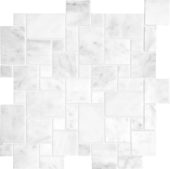 Bianco Venatino Mini Versailles Polished Mosaic | Diversity Kitchen Bath & Tile