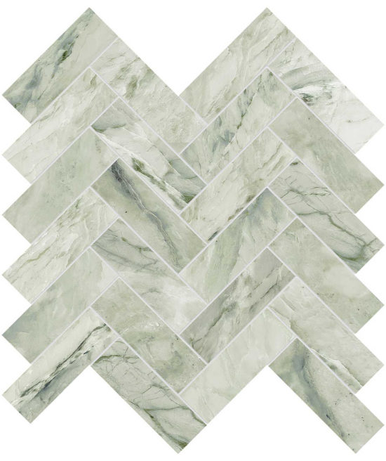 Moscato Argento 1.25x4 Herringbone Mosaic | Diversity Kitchen Bath & Tile