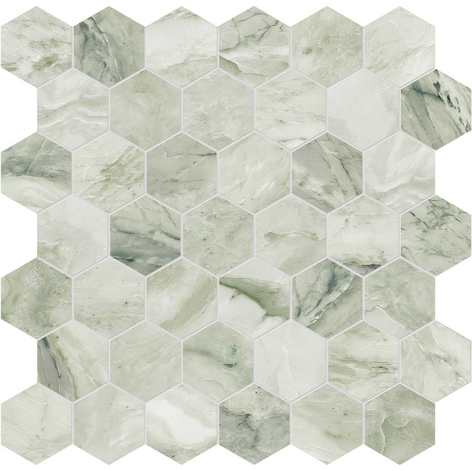 Moscato Argento 2 Hexagon Mosaic | Diversity Kitchen Bath & Tile
