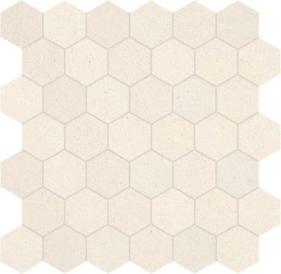 Serene Ivory 2 Hexagon Mosaic