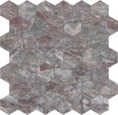 Sereno Burgundy 2 Hexagon Mosaic | Diversity Kitchen Bath & Tile