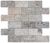 Silver Ash 2x4 Brick Mosaic | Diversity Kitchen Bath & Tile