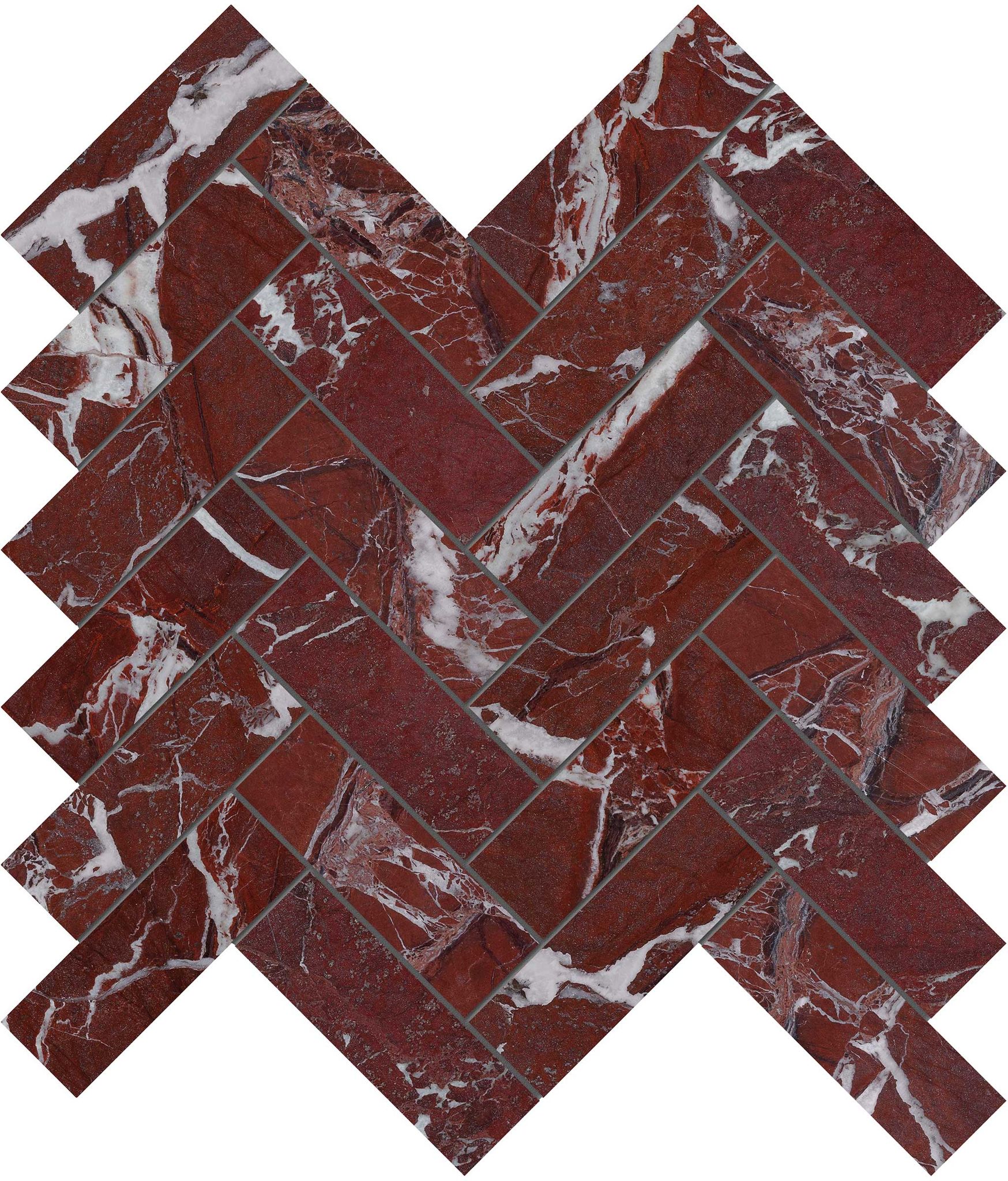 Tuscano Rosso 1.25x4 Herringbone Mosaic | Diversity Kitchen Bath & Tile