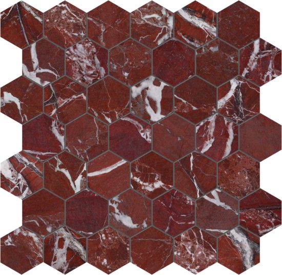Tuscano Rosso 2 Hexagon Mosaic | Diversity Kitchen Bath & Tile