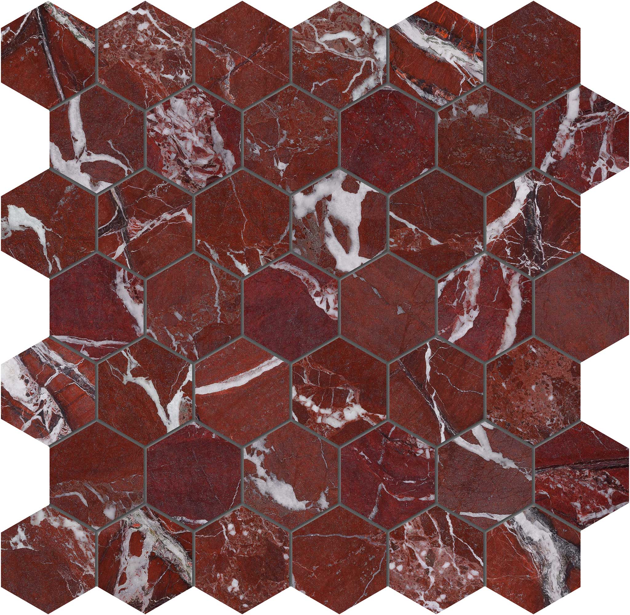 Tuscano Rosso 2 Hexagon Mosaic | Diversity Kitchen Bath & Tile