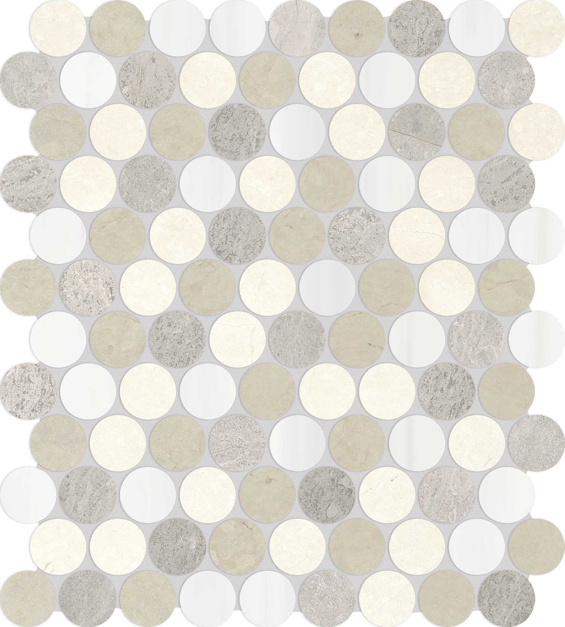 Utopio 1.25 Penny Round Dune Mosaic | Diversity Kitchen Bath & Tile