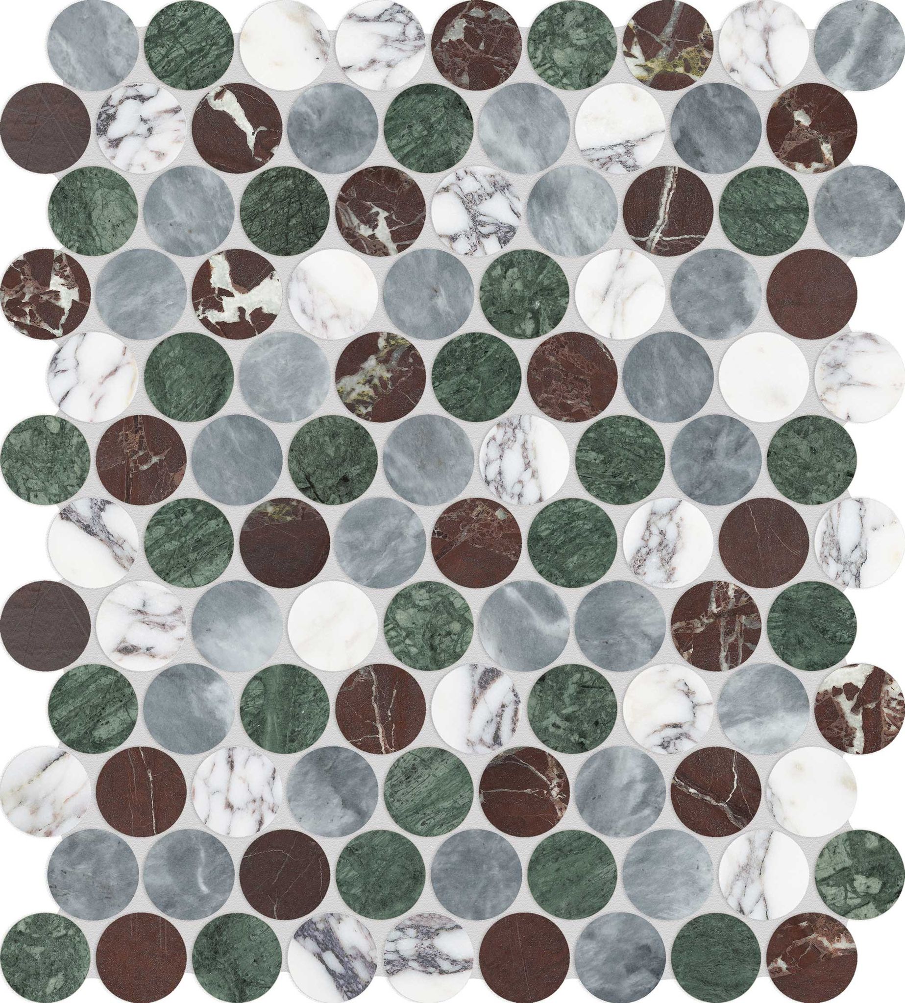 Utopio 1.25 Penny Round Tropic Mosaic | Diversity Kitchen Bath & Tile