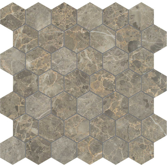 Velutto Ash 2 Hexagon Mosaic | Diversity Kitchen Bath & Tile