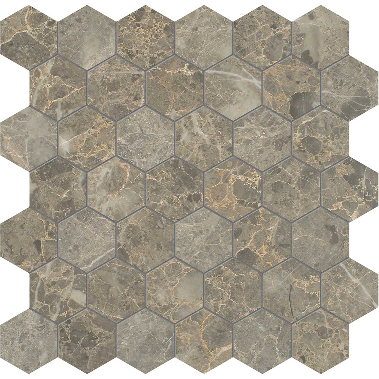 Velutto Ash 2 Hexagon Mosaic | Diversity Kitchen Bath & Tile