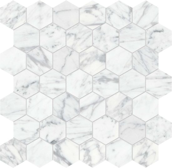 Virtue Bianco 2 Hexagon Mosaic | Diversity Kitchen Bath & Tile