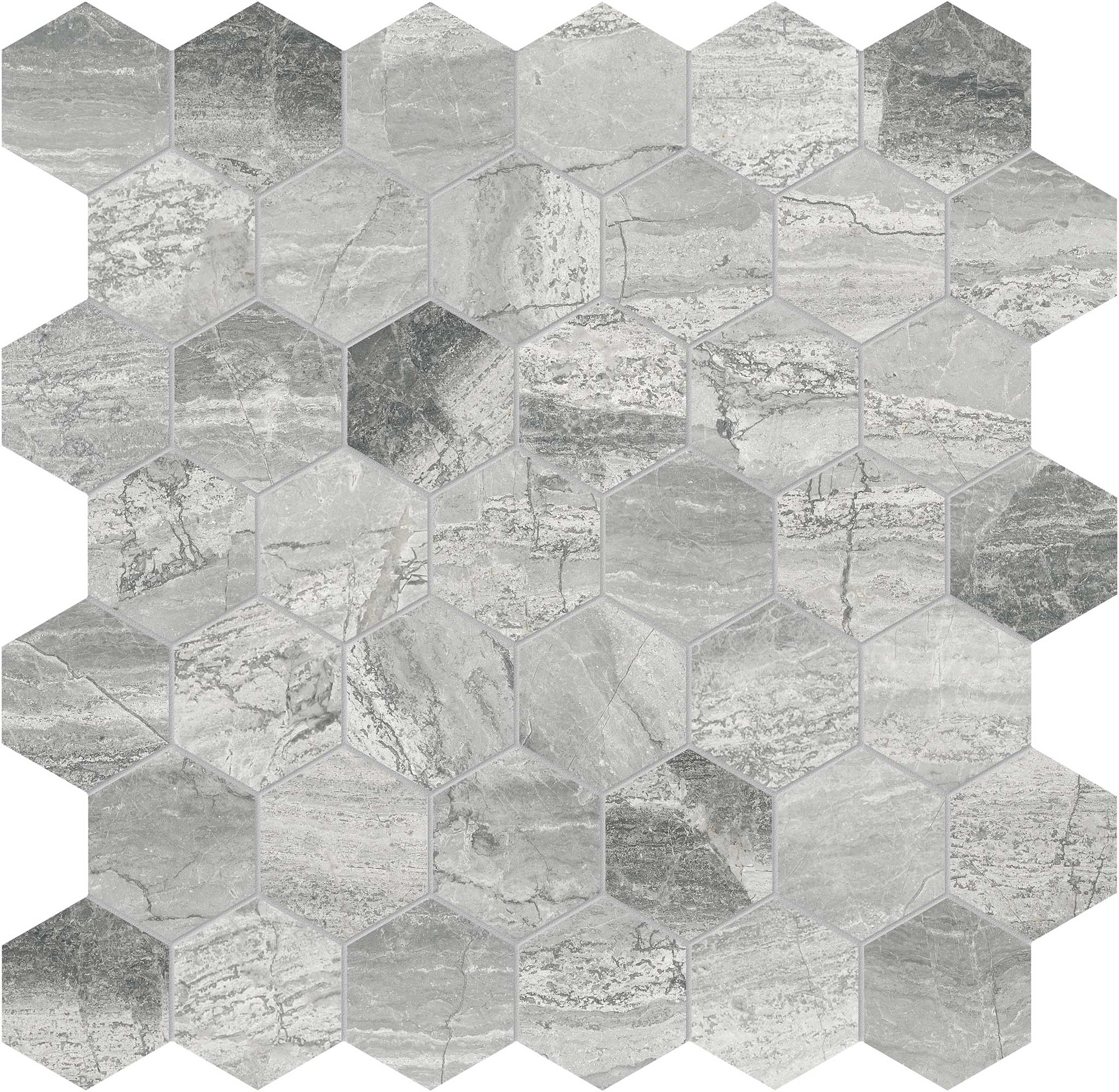 Volcana Notte 2 Hexagon Mosaic | Diversity Kitchen Bath & Tile