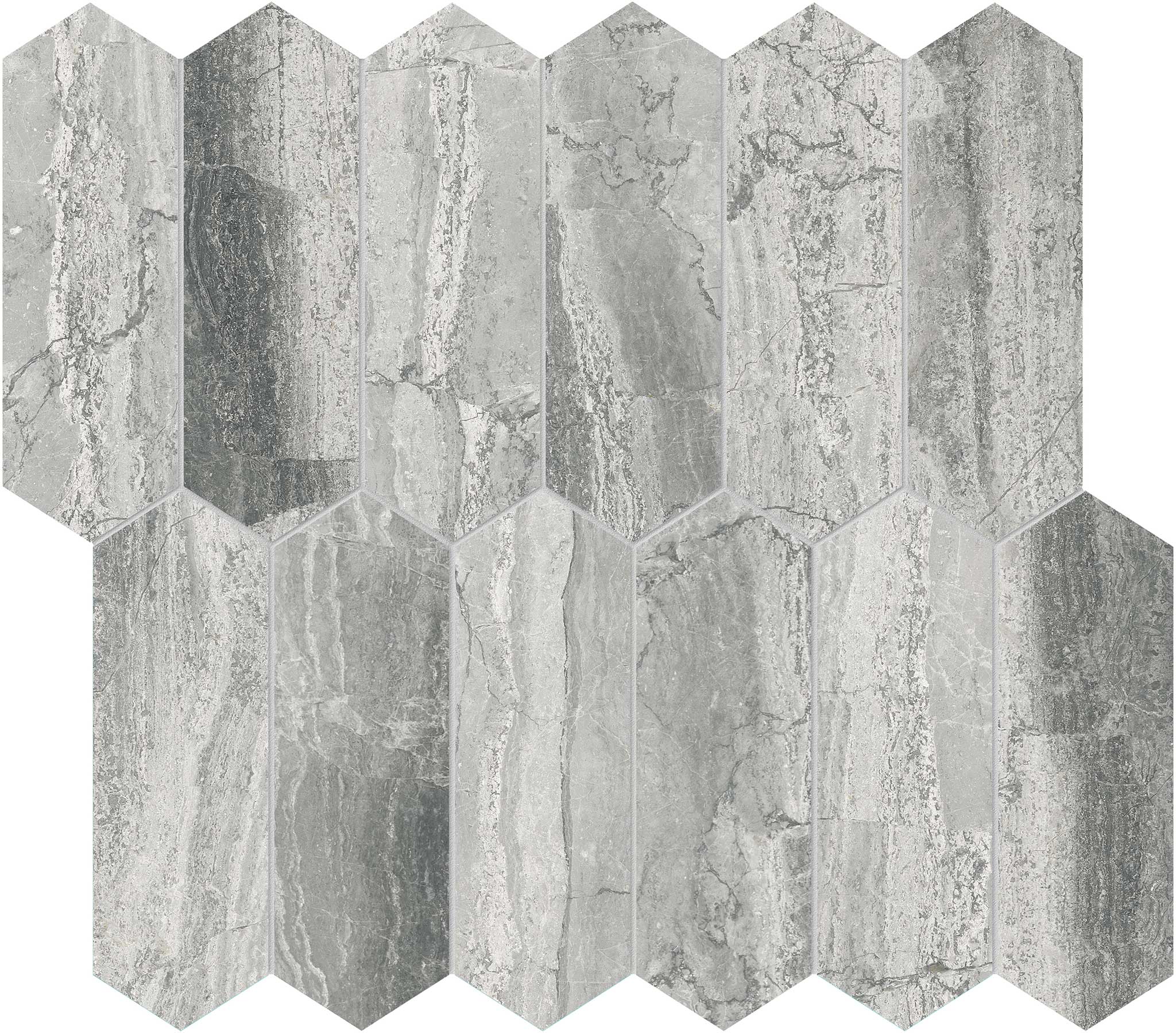 Volcana Notte 2x6 Picket Mosaic | Diversity Kitchen Bath & Tile