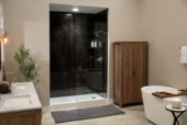 Black Ice Gloss Shower Wall Kit 30x60x94 | Diversity Kitchen Bath & Tile