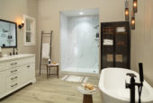 Carrara Marble Gloss Shower Wall Kit 30x60x94 | Diversity Kitchen Bath & Tile