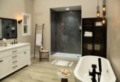 Cracked Slate Gloss Shower Wall Kit 32x60x94 | Diversity Kitchen Bath & Tile