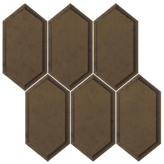 Obsidian Bronze Beveled Hexagon Mosaic | Diversity Kitchen Bath & Tile