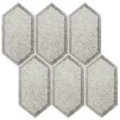 Obsidian Silver Beveled Hexagon Mosaic | Diversity Kitchen Bath & Tile