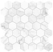 Royal Stoneworks 2" Grandvein White Hex | Diversity Kitchen Bath & Tile