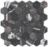 Royal Stoneworks 2" Regal Black Vein Hex | Diversity Kitchen Bath & Tile