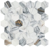 Royal Stoneworks 2" Regal White Vein Hex | Diversity Kitchen Bath & Tile