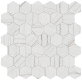 Royal Stoneworks 2" Tuscan White Vein Hex | Diversity Kitchen Bath & Tile