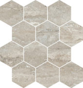 Saturnia 3x3 Hex Silver Matte | Diversity Kitchen Bath & Tile