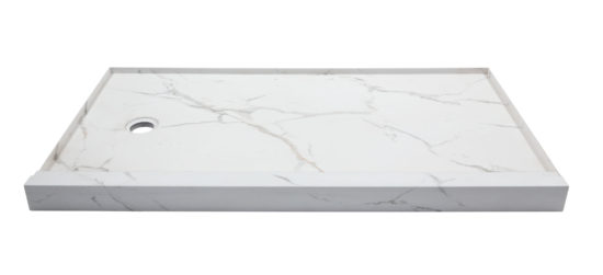 Shower Pan 32x60 Bianco Marble | Diversity Kitchen Bath & Tile