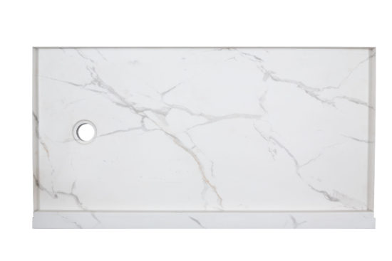 Shower Pan 36x60 Bianco Marble | Diversity Kitchen Bath & Tile