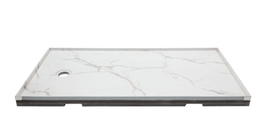 Shower Pan 36x60 Bianco Marble | Diversity Kitchen Bath & Tile