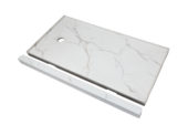 Shower Pan 36x60 Bianco Marble | Diversity Kitchen Bath & Tile