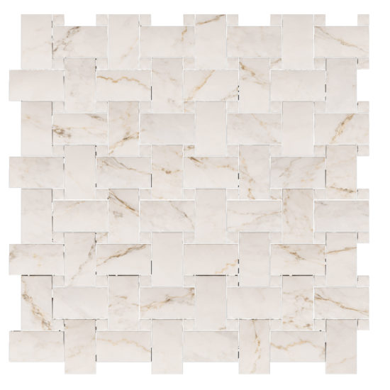 Treasure II Perfect Calacatta 1x2 Basketweave | Diversity Kitchen Bath & Tile