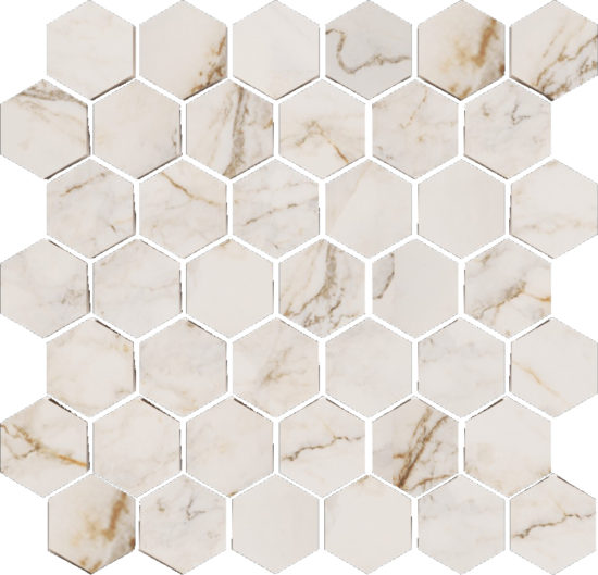 Treasure II Perfect Calacatta 2" Hex Carved