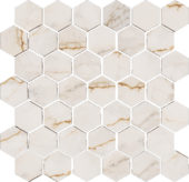 Treasure II Perfect Calacatta 2" Hex Polished | Diversity Kitchen Bath & Tile